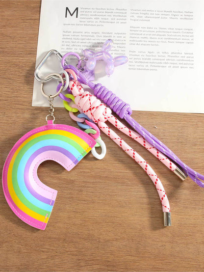 Rainbow Dog Rope Keychain Bag Charms
