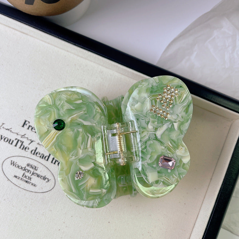 2+Rhinestone Sweet Butterfly Mulricolor Hair Claws