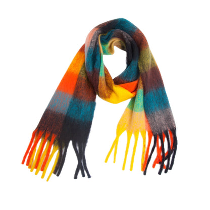Coloful Plaid Tassel Scarves