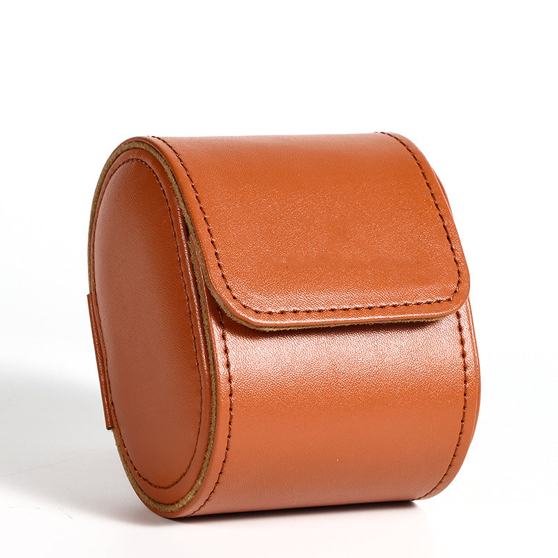 Portable PU Leather Watch Roll Organizer