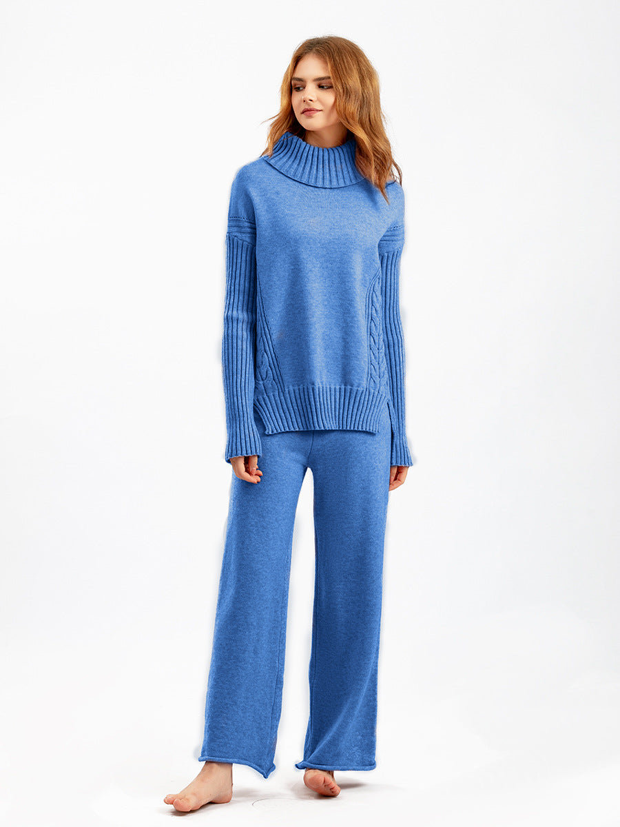 2+ Loose High Collar Knit Sets