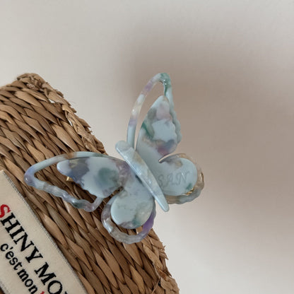Elegant Iridescent Butterfly Acetate Hair Clip