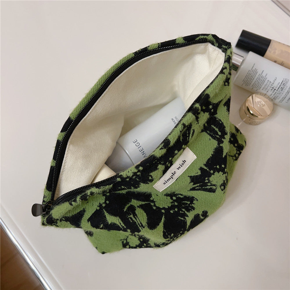 Vintage Jacquard Square Cosmetic Bag