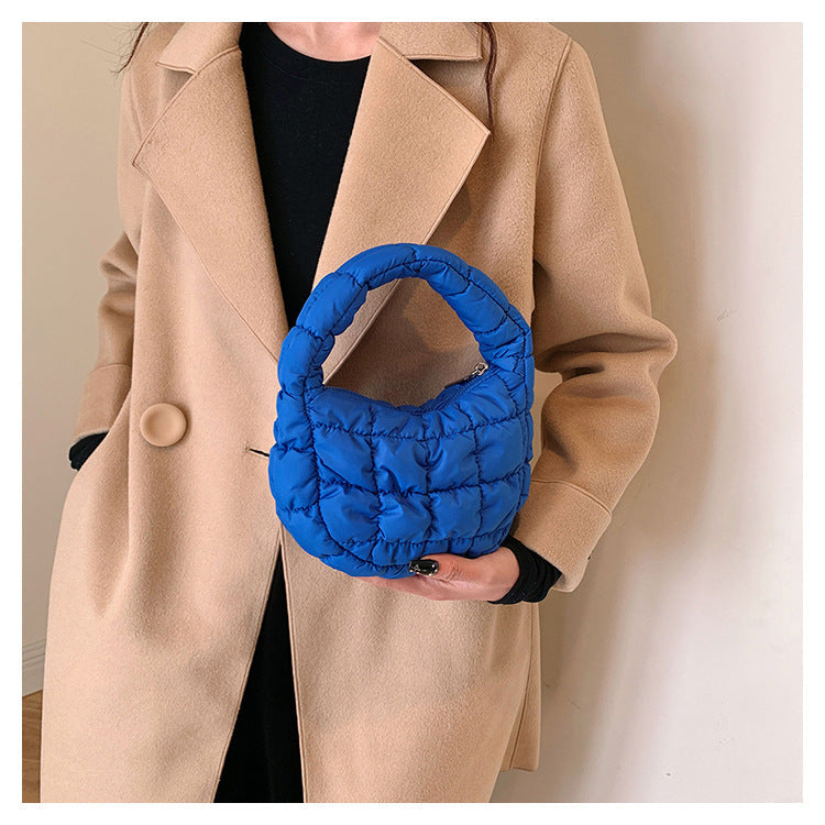 Solid Color Cloud Bag Cute Mini Handbag