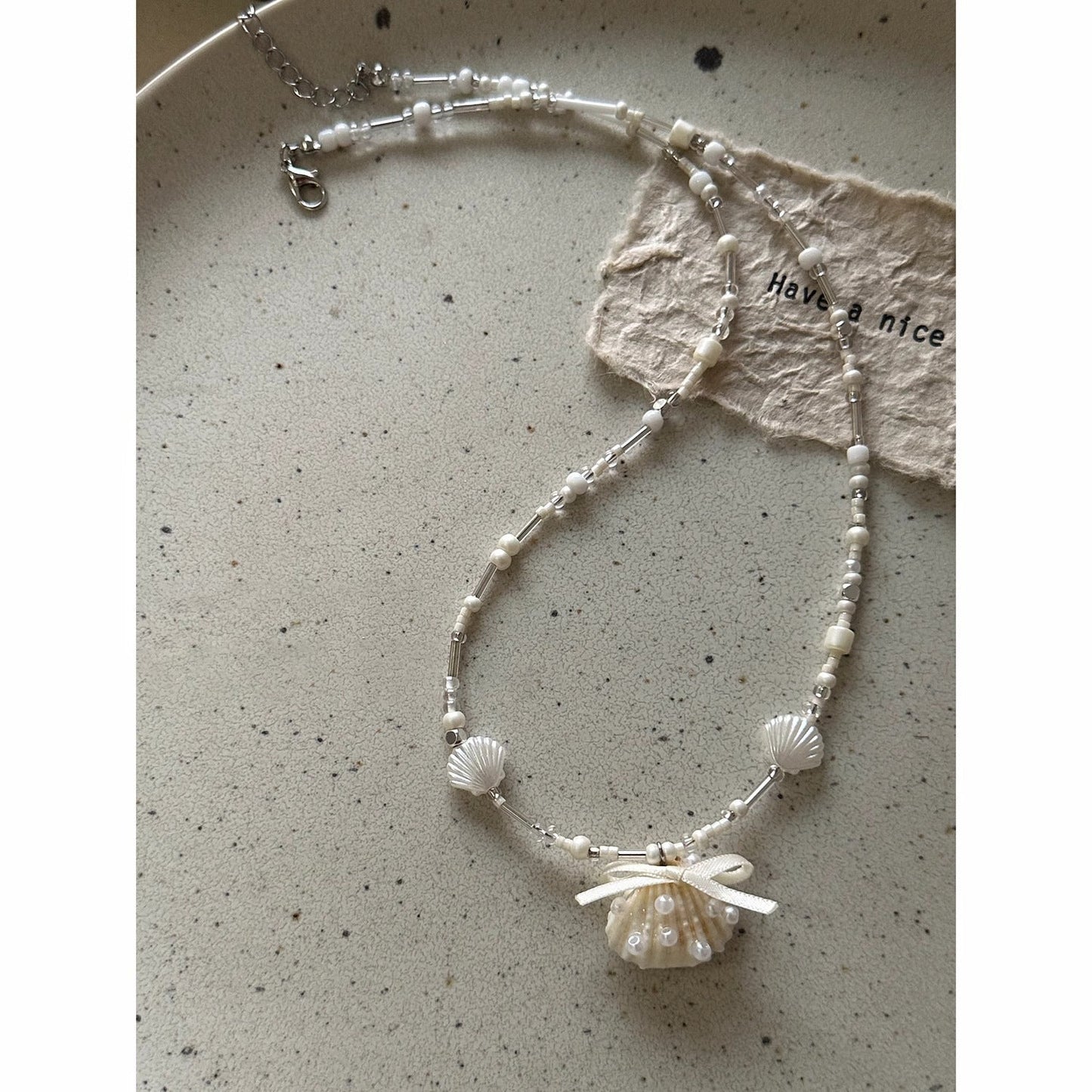 Summer Simple Shell Star Beaded Choker Necklace