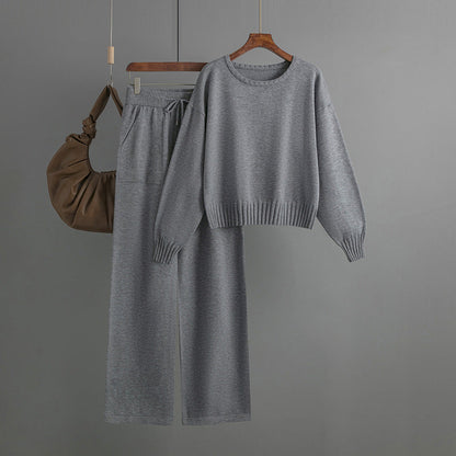 2+ Round Neck Simple Knit Sets