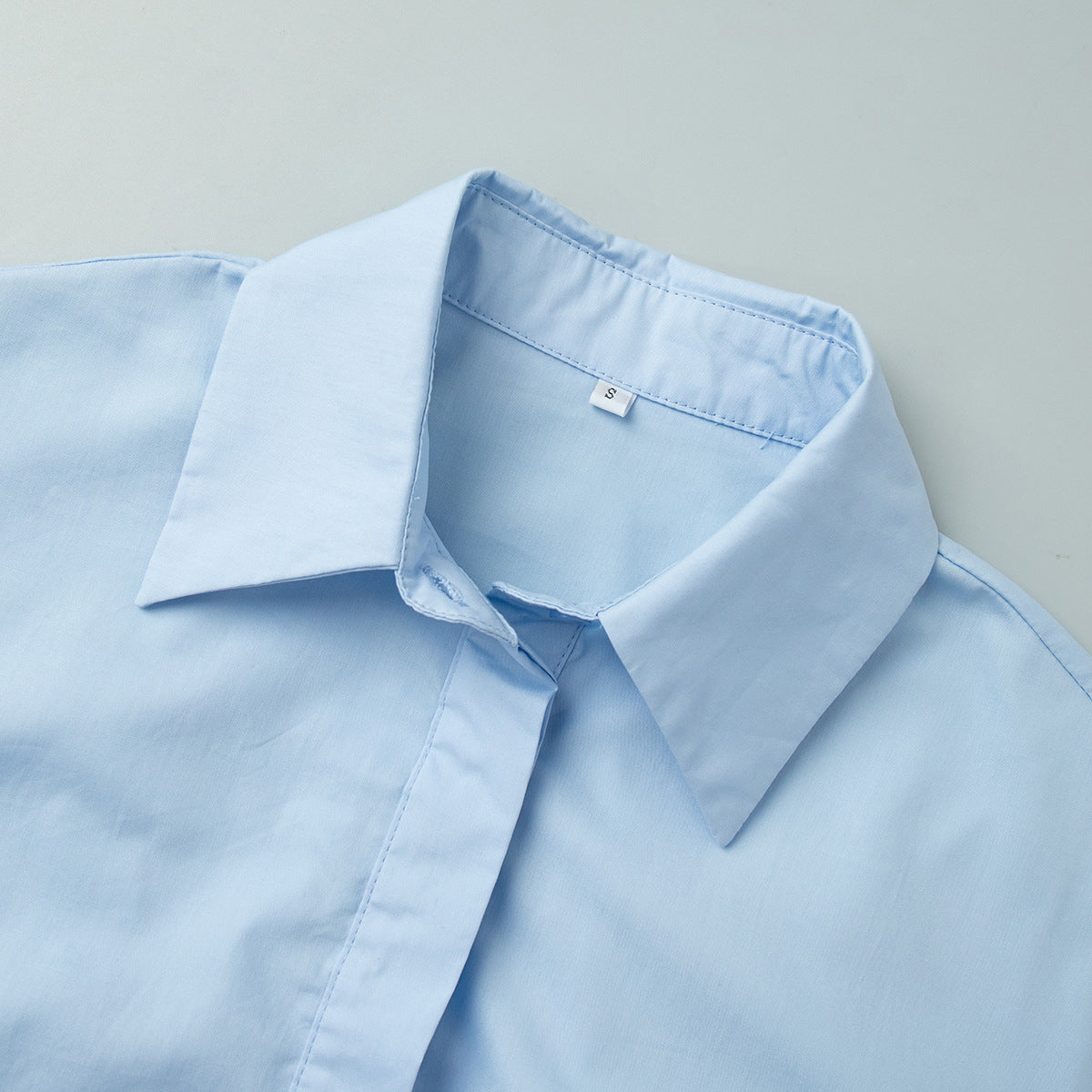 Elegant Solid Color Ruched Long Sleeve Top