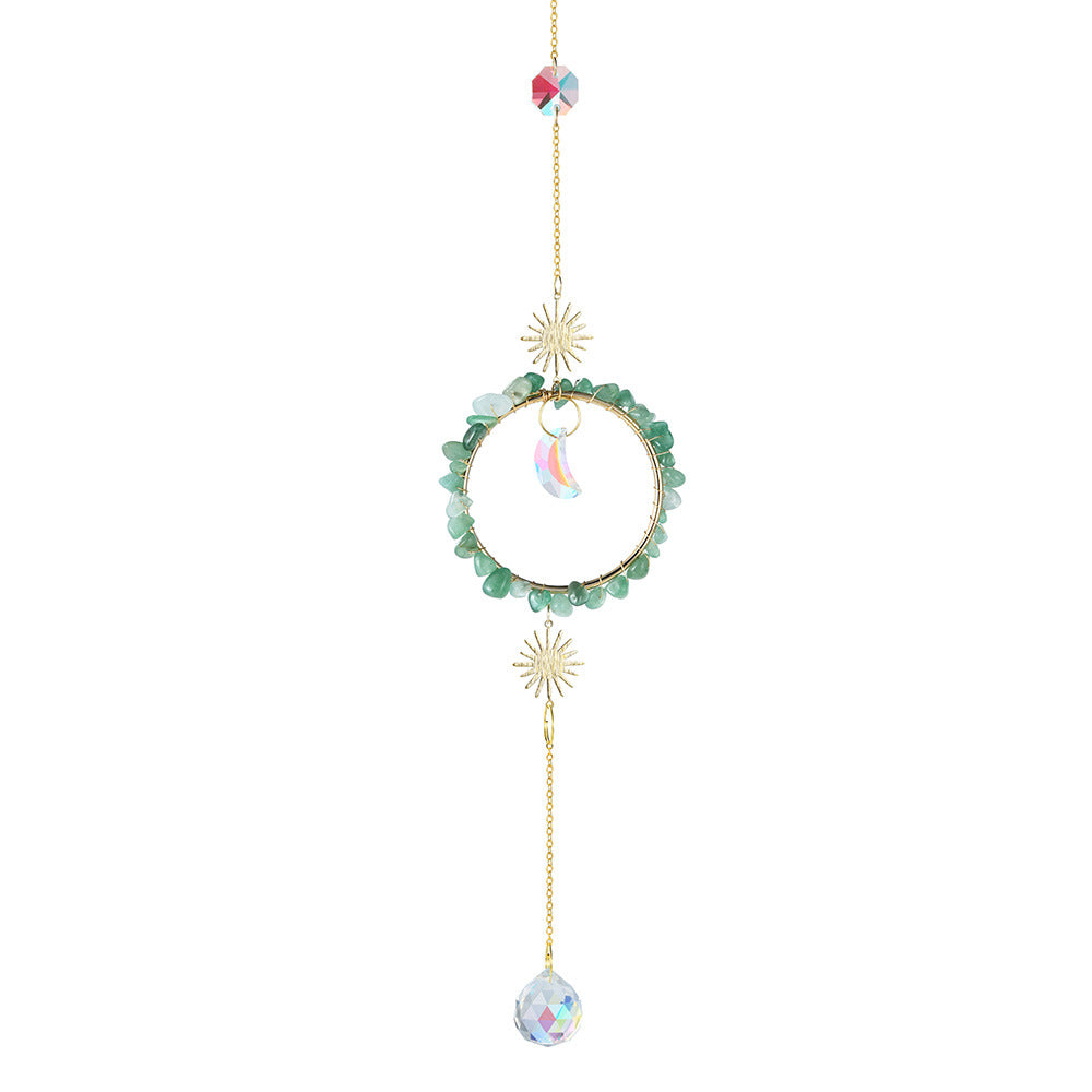 Colorful Stone Cross Crystal Home Hangings