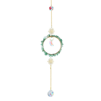 Colorful Stone Cross Crystal Home Hangings