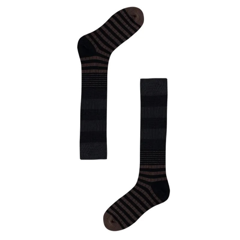 Color Block Striped Long Slouch Socks