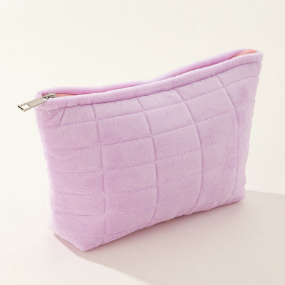 Solid Color Large Capacity Simple Make Up Bag