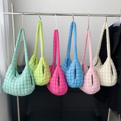 Solid Color Cloud Bag Large Capacity Shoulder Bag