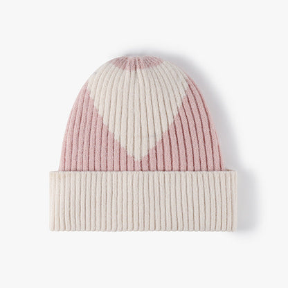 Color Block Love Jacquard Knit Beanie