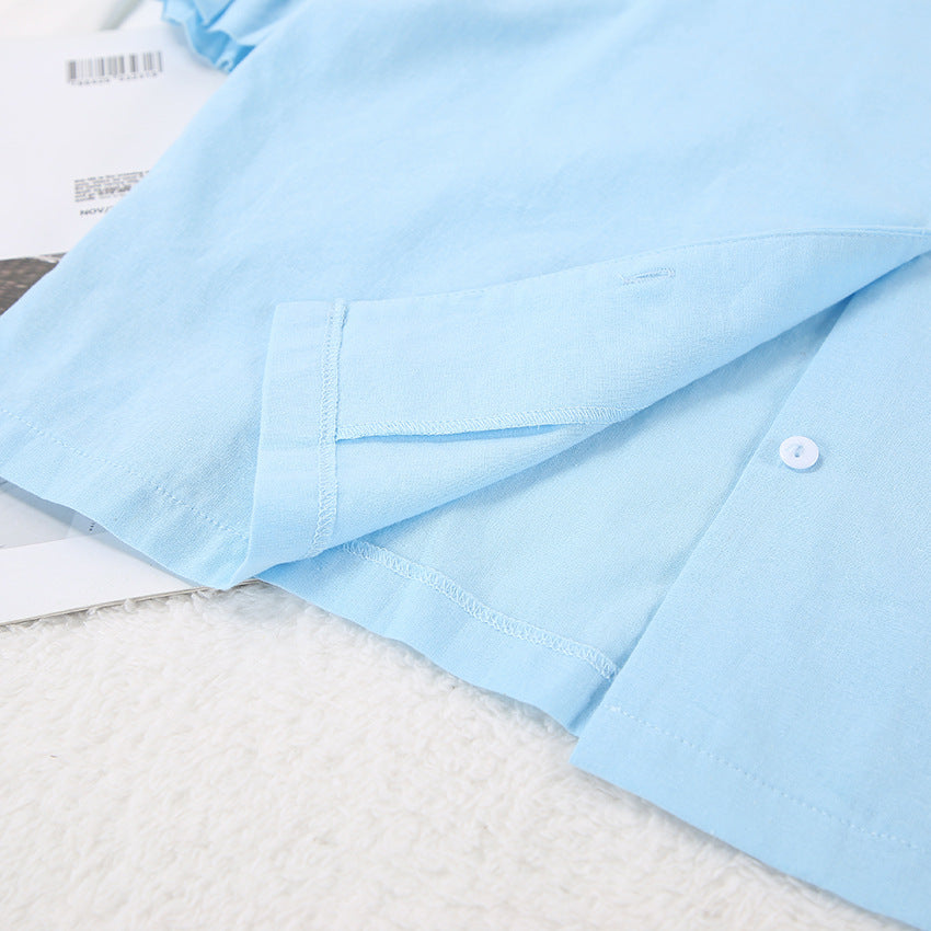 Flounce Loose Solid Color Homewear Sets