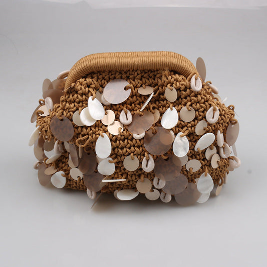 Handmade Shell Sequin Braided Bags