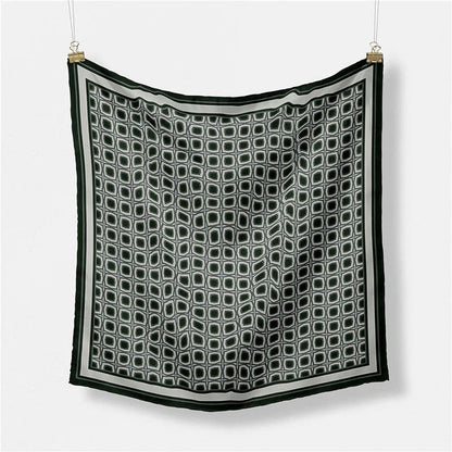 Simple Print Scarf Satin Scarf