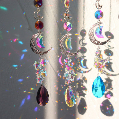 3+ Moon Star Crystal Suncatcher Hangings