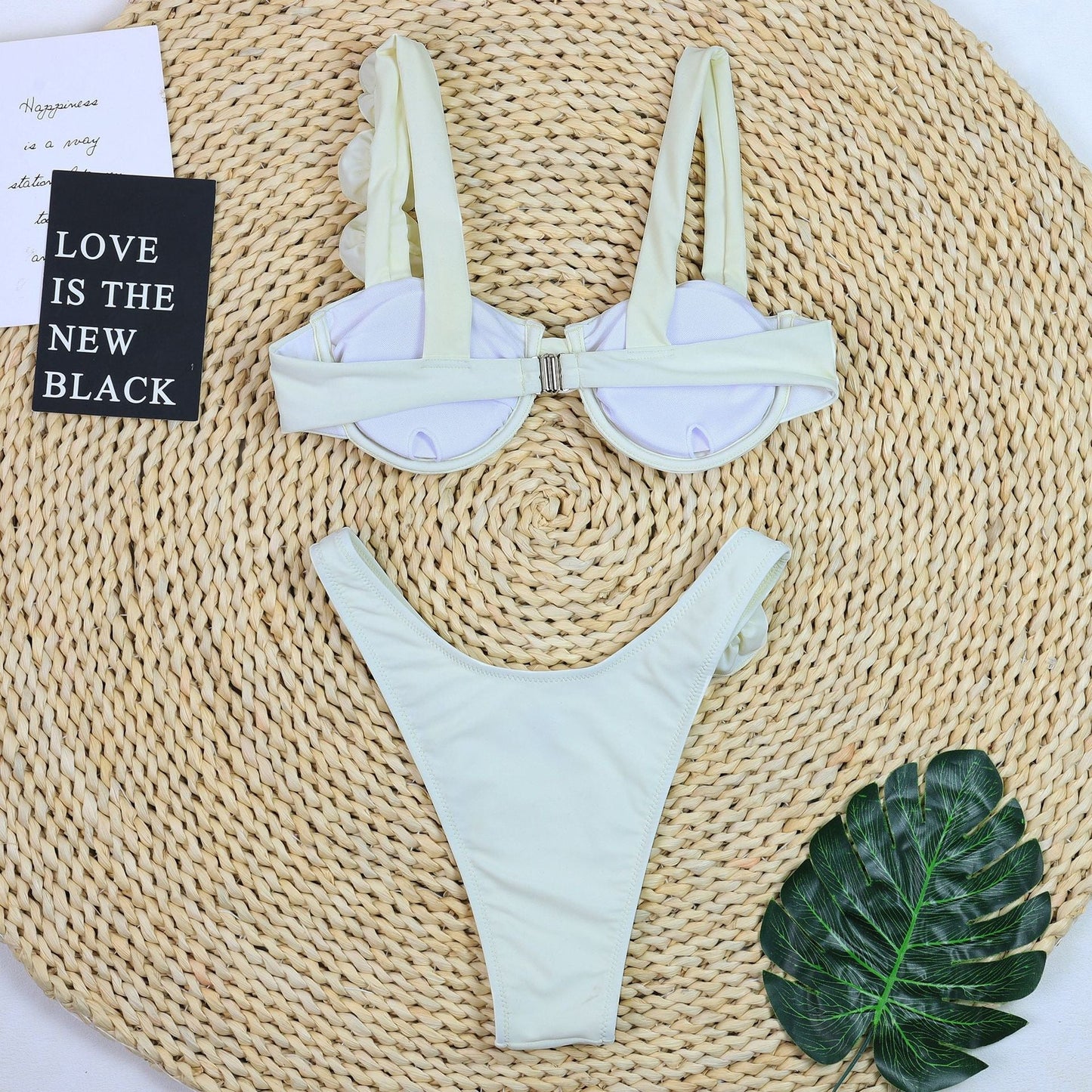 Flower Strap Bikini High Waist Triangle Sexy Swimwear