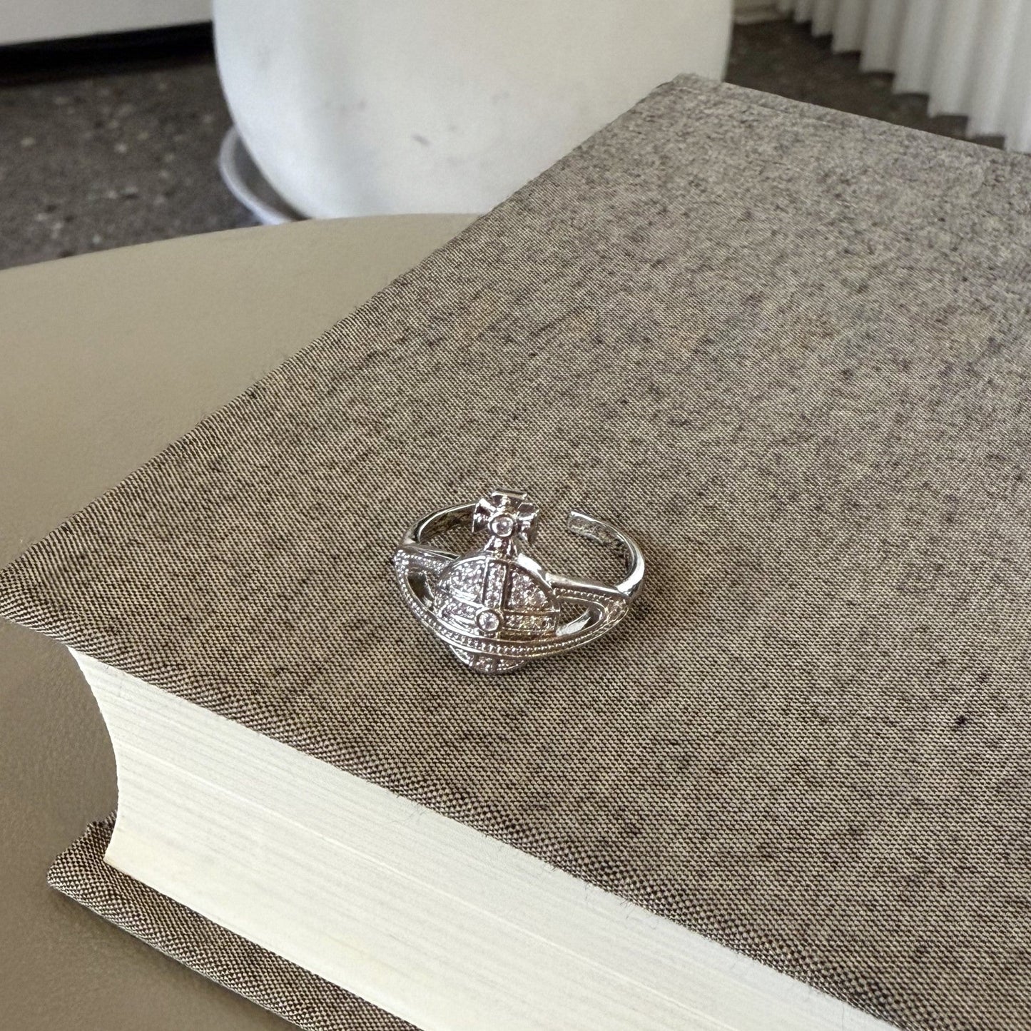 Trendy Rhinestone Wide Open Bangle Bracelet