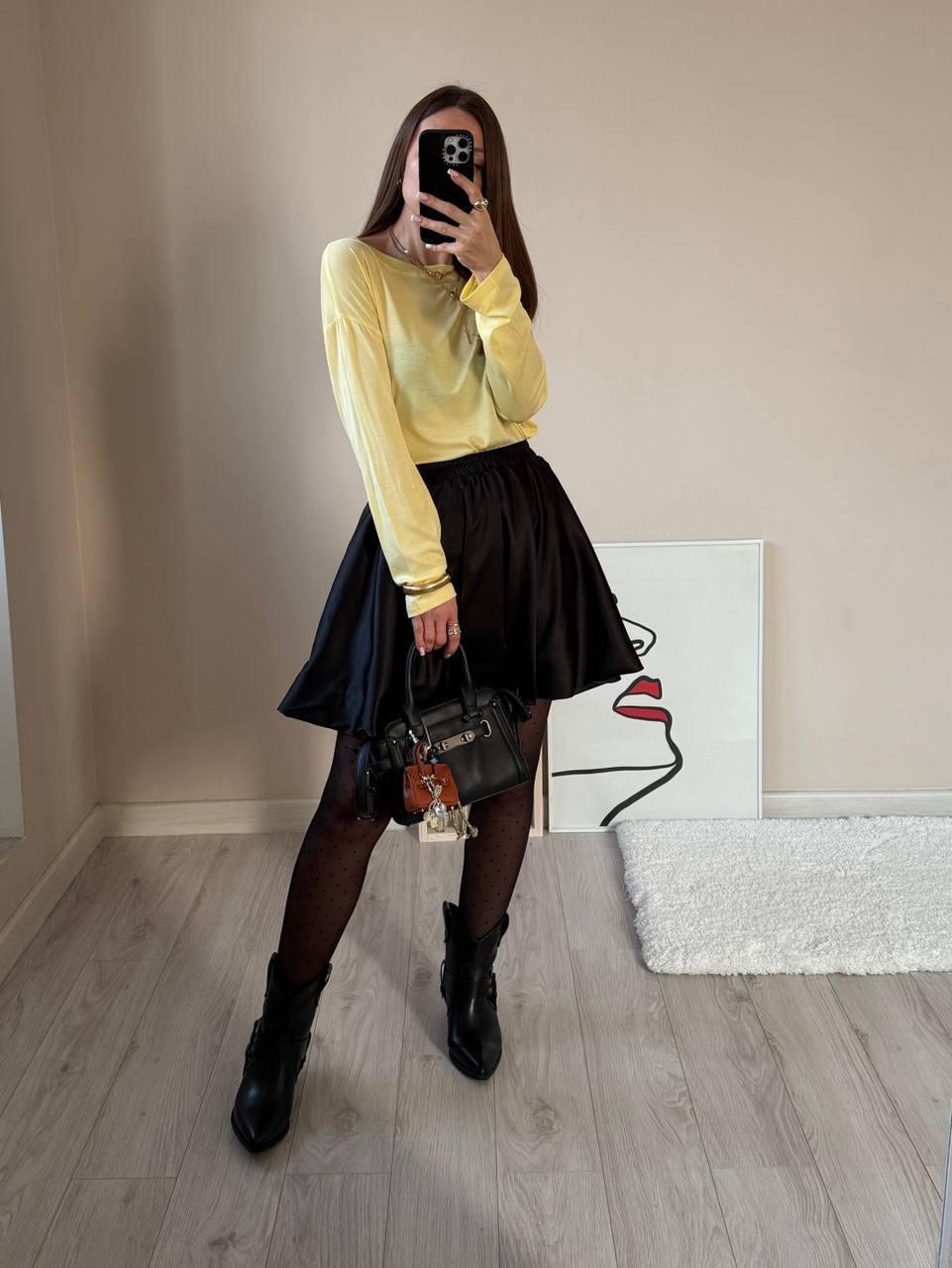 Elegant Pluffy Simple Mini Skirt