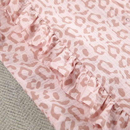 Leopard Print Flounce Homewear Sets