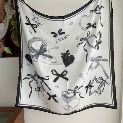 Retro Star Colorful Print Square Scarf