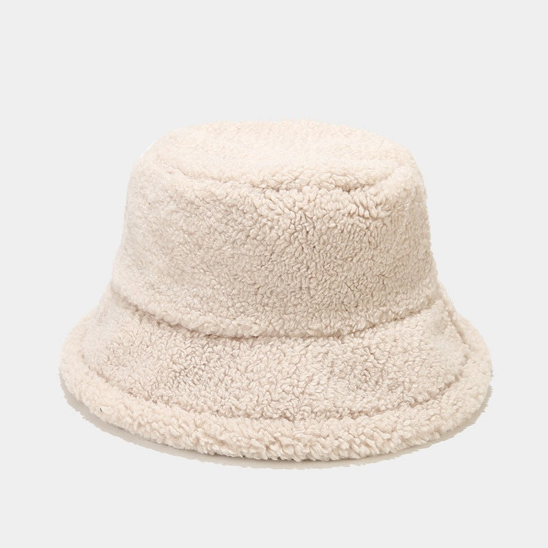 Winter Simple Solid Color Warm Bucket Hat