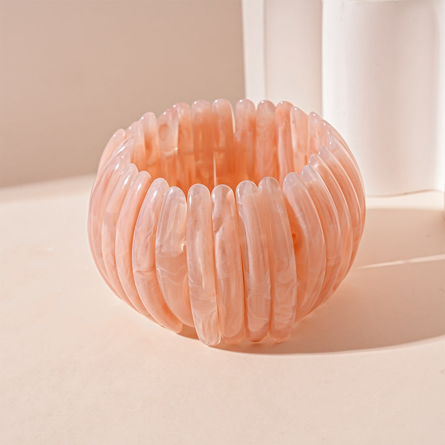 Vintage Acrylic Swoosh Geometric Bracelet