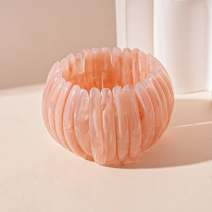 Vintage Acrylic Swoosh Geometric Bracelet