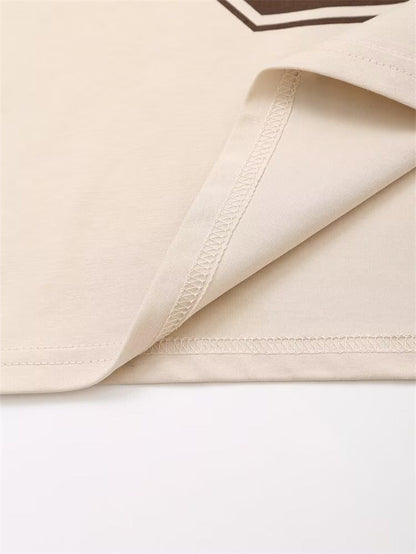Trendy Short Sleeve Letter Printed T-Shirt