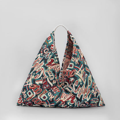 Print Daily Triangle Handbag