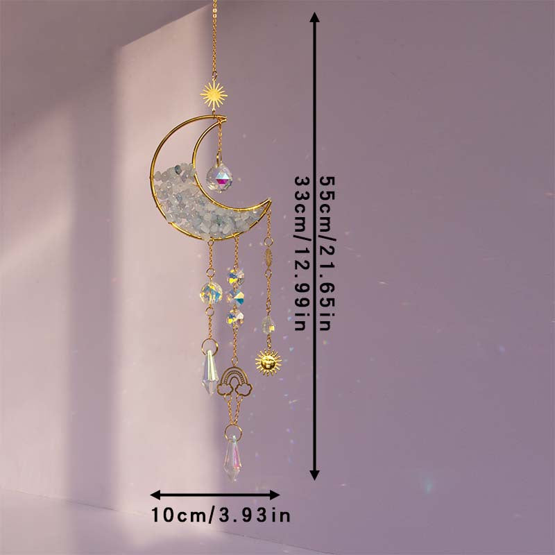 Moon Colorful Hanging Crystal Decoration