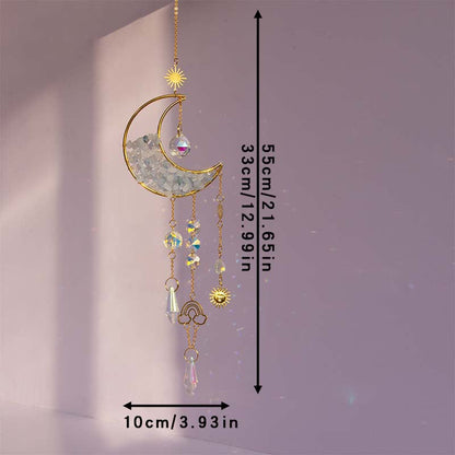 Moon Colorful Hanging Crystal Decoration