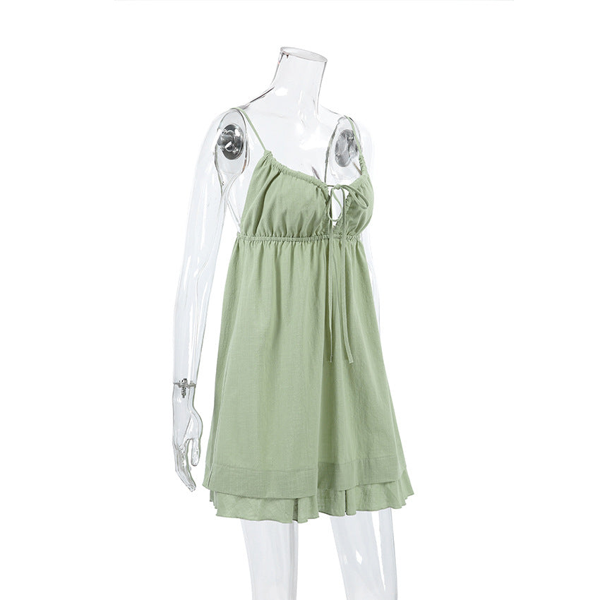 Sexy Hellow Backless Sleepwear Dress