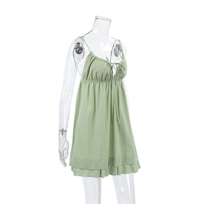 Sexy Hellow Backless Sleepwear Dress