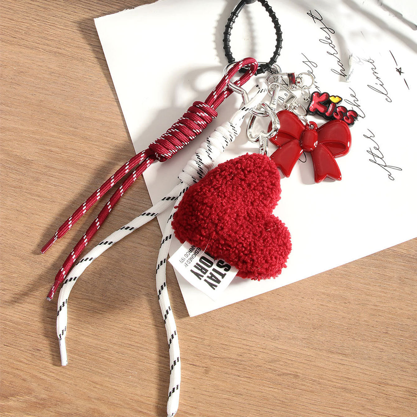 Simple Love Bow Keychain Bag Charms
