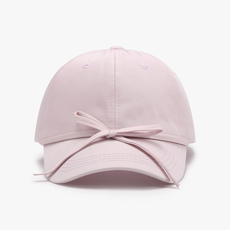 Solid Color Bow Knot Baseball Cap