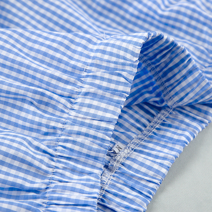 Plaid String Tie Homewear Sets