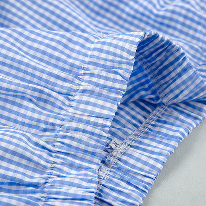 Plaid String Tie Homewear Sets