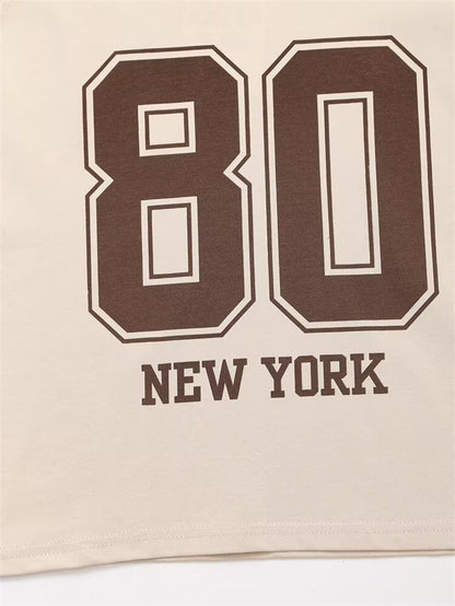 Trendy Short Sleeve Letter Printed T-Shirt