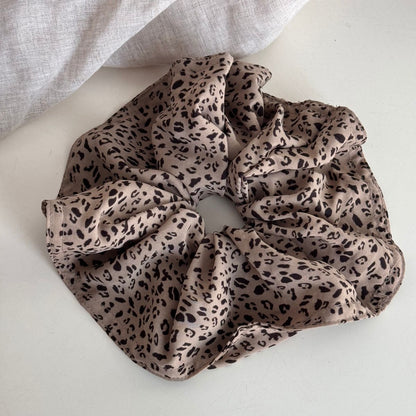 Leopard Print Elastic Retro Large Scrunchies