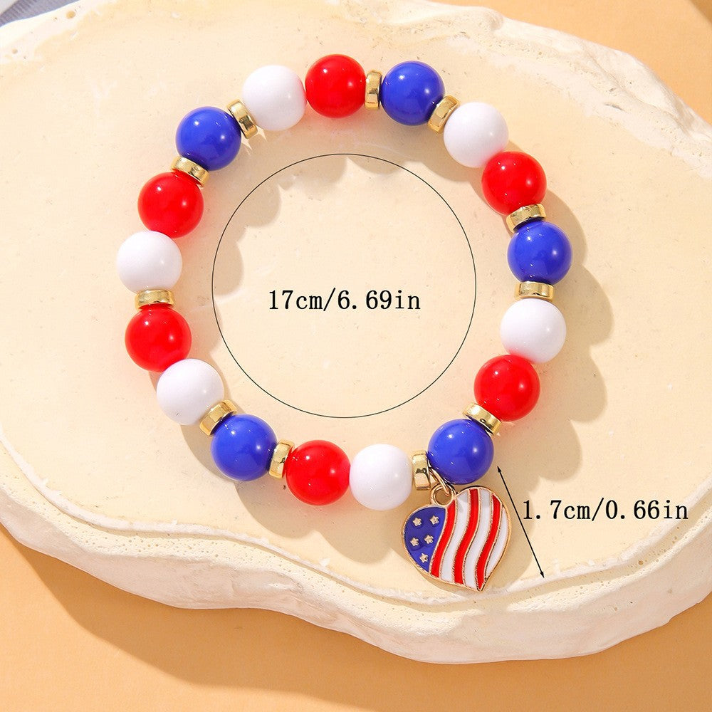 Stylish Star Pendant Love Beaded Bracelet