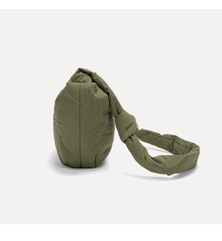 Simple Solod Color Puffer Shoulder Bag