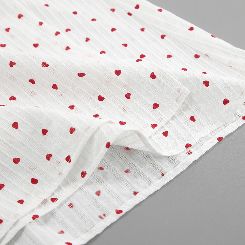 Bubble Sleeve Waist Tie Homewear Dress