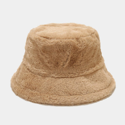 Simple Solid Color Thicken Winter Bucket Hat