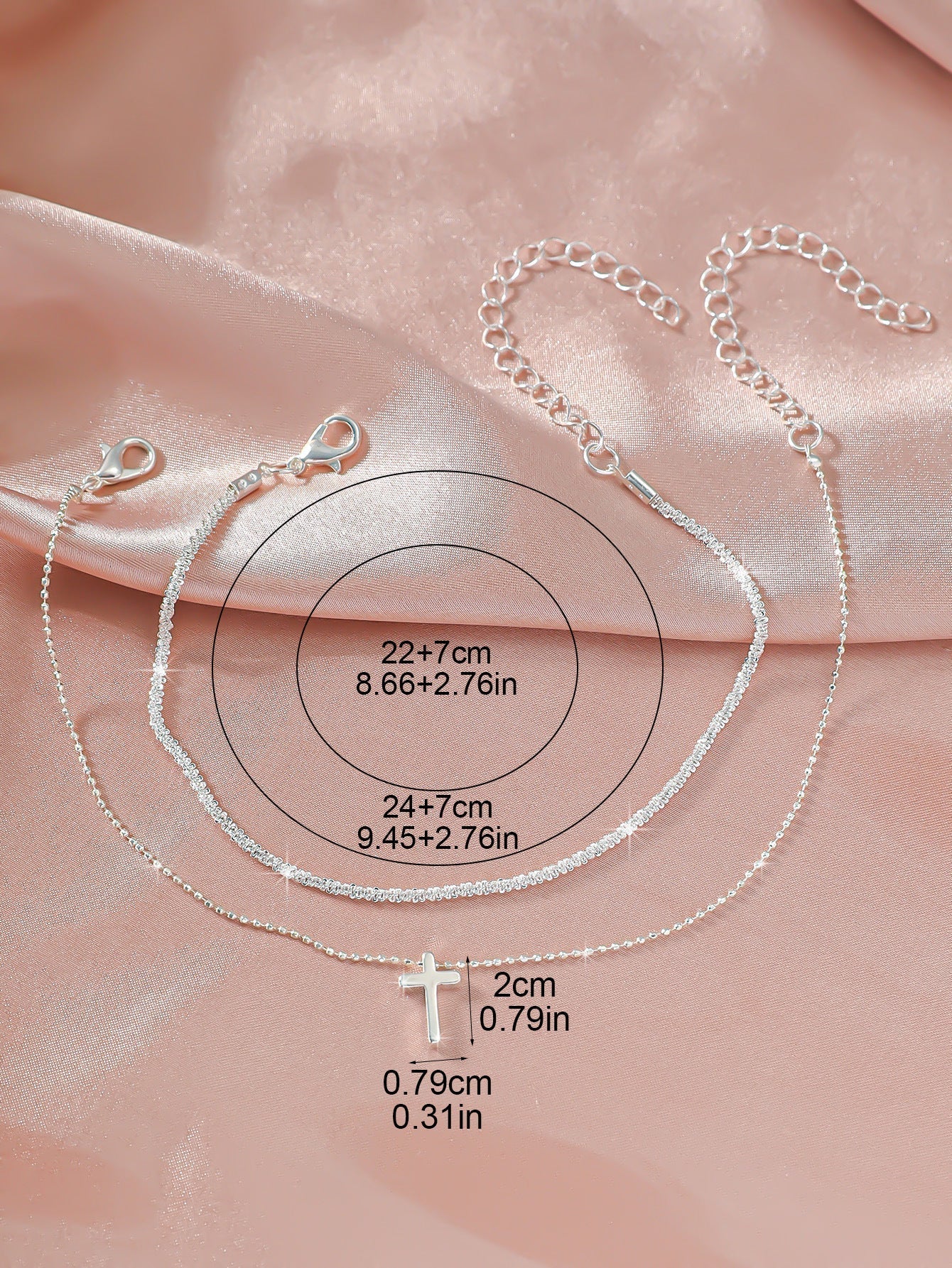 Simple Glitter Double Anklet