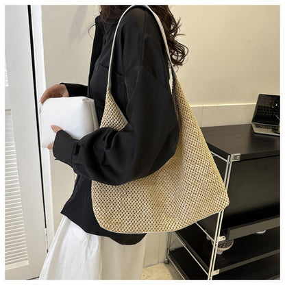 Casual Hollow Out Woven Shoulder Bag