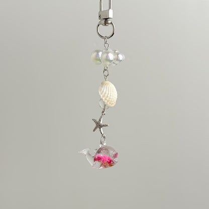 Luminous Transparent Whale Keychain Bag Charm
