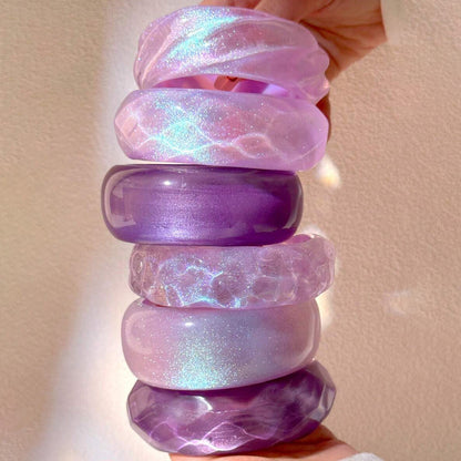 Purple Round Simple Layered Bracelets