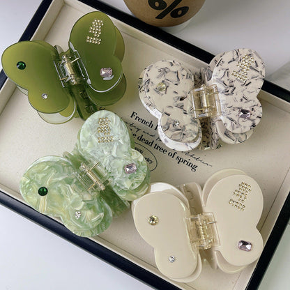 2+Rhinestone Sweet Butterfly Mulricolor Hair Claws